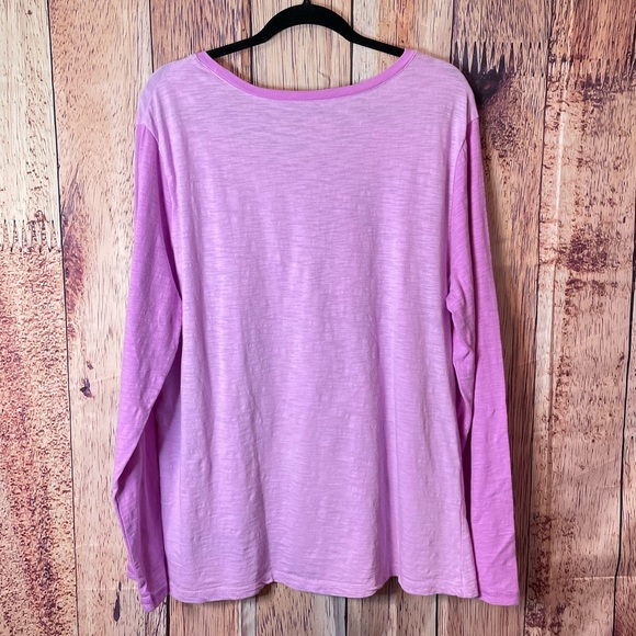 Disney Store Purple Tinkerbell Long Sleeve Plus Size Tee - Picture 3 of 3